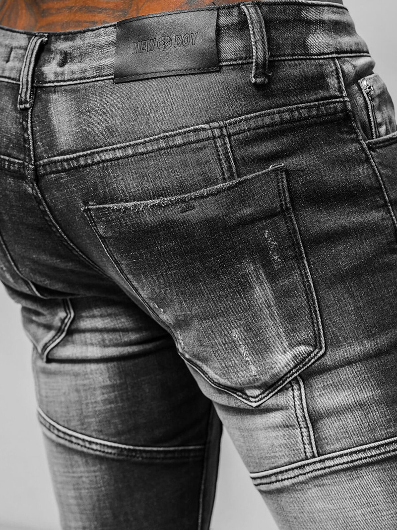 Férfi farmer nadrág fekete OZONEE NB/MP0047NZ