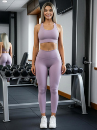 Női leggings világos lila OZONEE JS/17K580/85Z