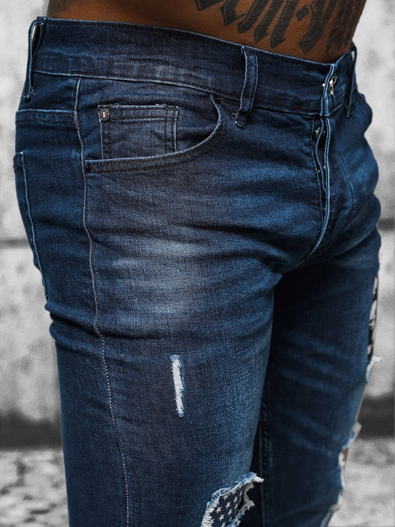 Férfi farmer nadrág sötét-kék OZONEE NB/MP0015BS