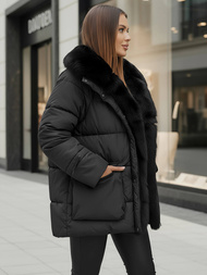 Női téli kabát fekete OZONEE JS/16M9185/392Z