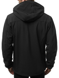 Férfi kapucnis softshell kabát fekete-sárga OZONEE GE/12267