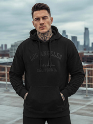 Férfi kapucnis felső fekete OZONEE JS/8B1972/3