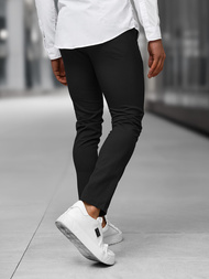 Férfi chino nadrág fekete OZONEE DJ/5526Z