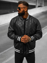 Férfi átmeneti bomber dzseki fekete OZONEE O/3A172Z