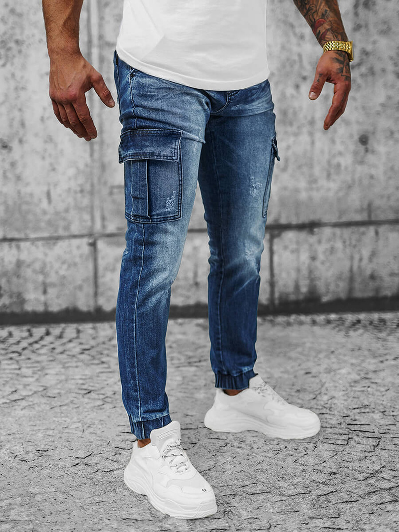 Férfi Nadrág Jogger Sötét-Kék OZONEE NB/MP0130BS