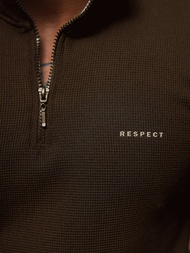 Férfi pulóver barna OZONEE O/TB2302