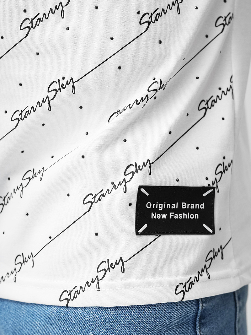 Férfi Póló Fehér OZONEE O/QQ1323