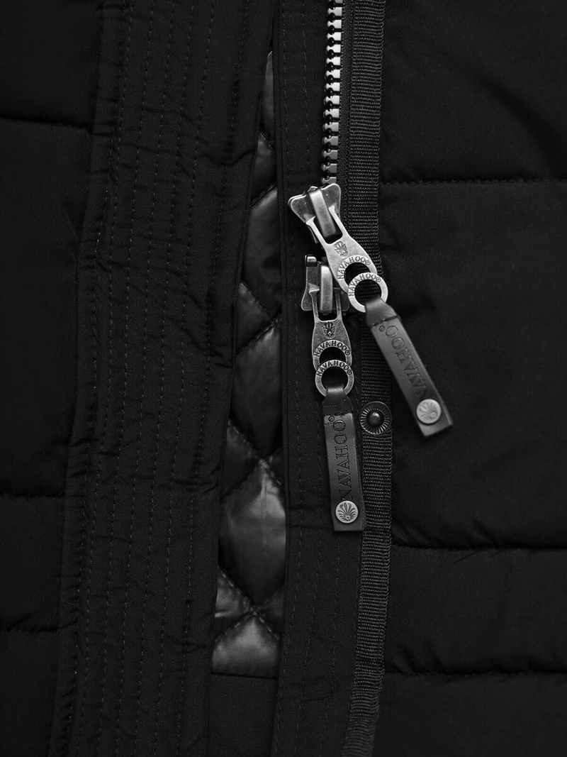 Női téli kabát fekete OZONEE O/W377Z