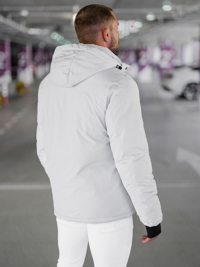 Férfi Steppelt Kabát Világos-Szürke OZONEE JS/91M9906/280