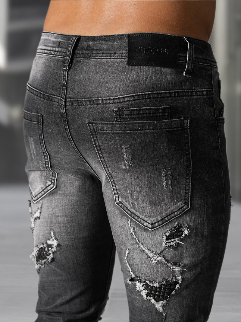 Férfi farmer nadrág fekete OZONEE NB/MP0152NZ