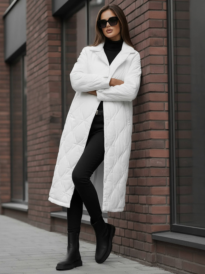 Női téli kabát fehér OZONEE JS/5M3177/281Z