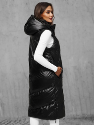 Női Hosszú Mellény Fekete OZONEE JS/5M3183/392