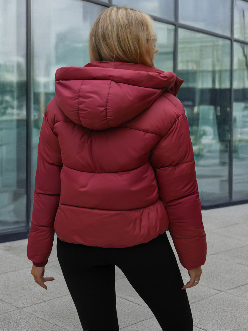 Női kabát bordó OZONEE JS/16M9188/06Z