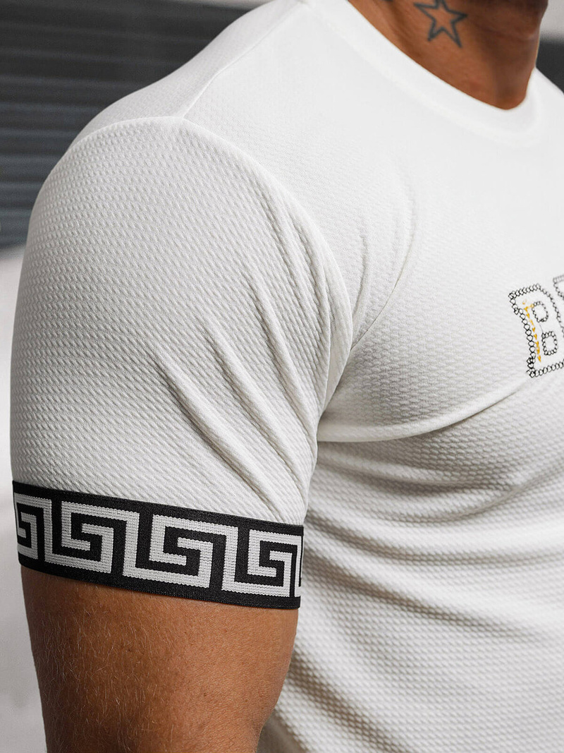 Férfi Póló Fehér OZONEE O/T7571