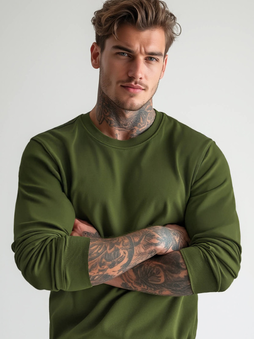 Férfi blúz Khaki OZONEE JS/2001-10Z