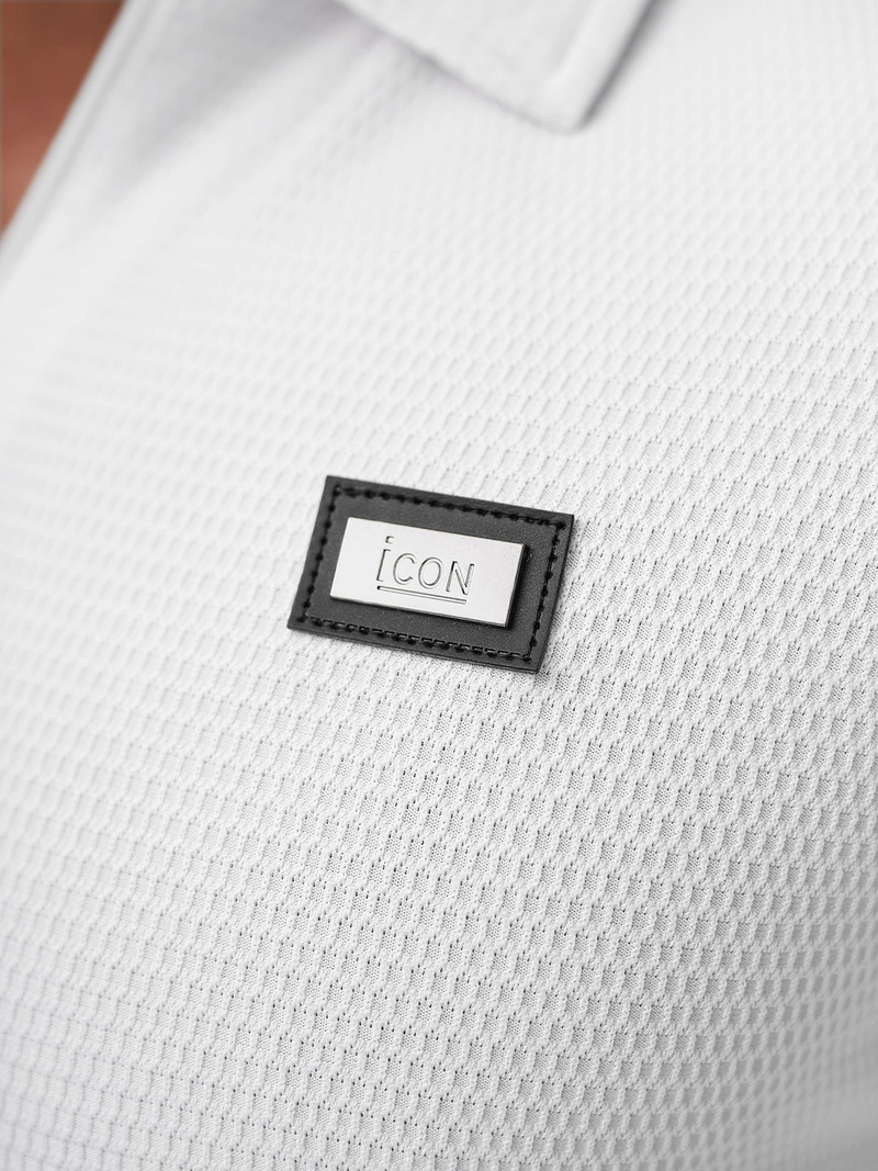 Férfi galléros póló fehér OZONEE O/YN2/593