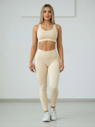 Női leggings ecru OZONEE JS/17K580/1Z