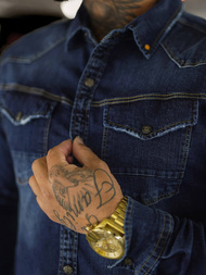 Férfi farmer ing kék OZONEE O/51412