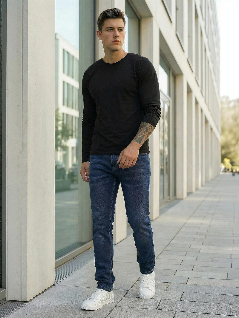 Férfi farmer nadrág sötét-kék OZONEE DO/4048/2Z