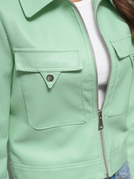 Női Bőrdzseki Mentol OZONEE O/G117