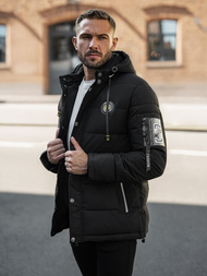 Férfi kabát fekete OZONEE JS/57M7503/392Z