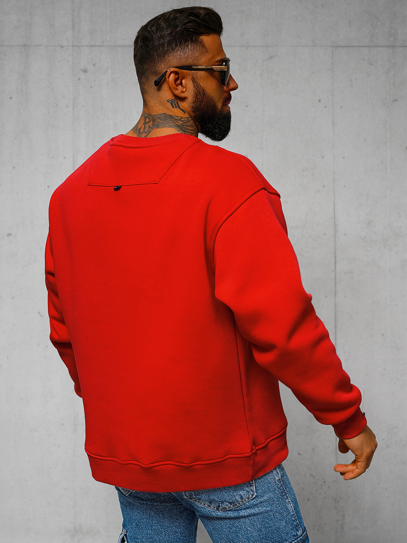 Pulóver piros OZONEE O/SWE23055