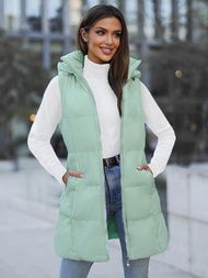 Női hosszú mellény mentol OZONEE JS/M721/236Z