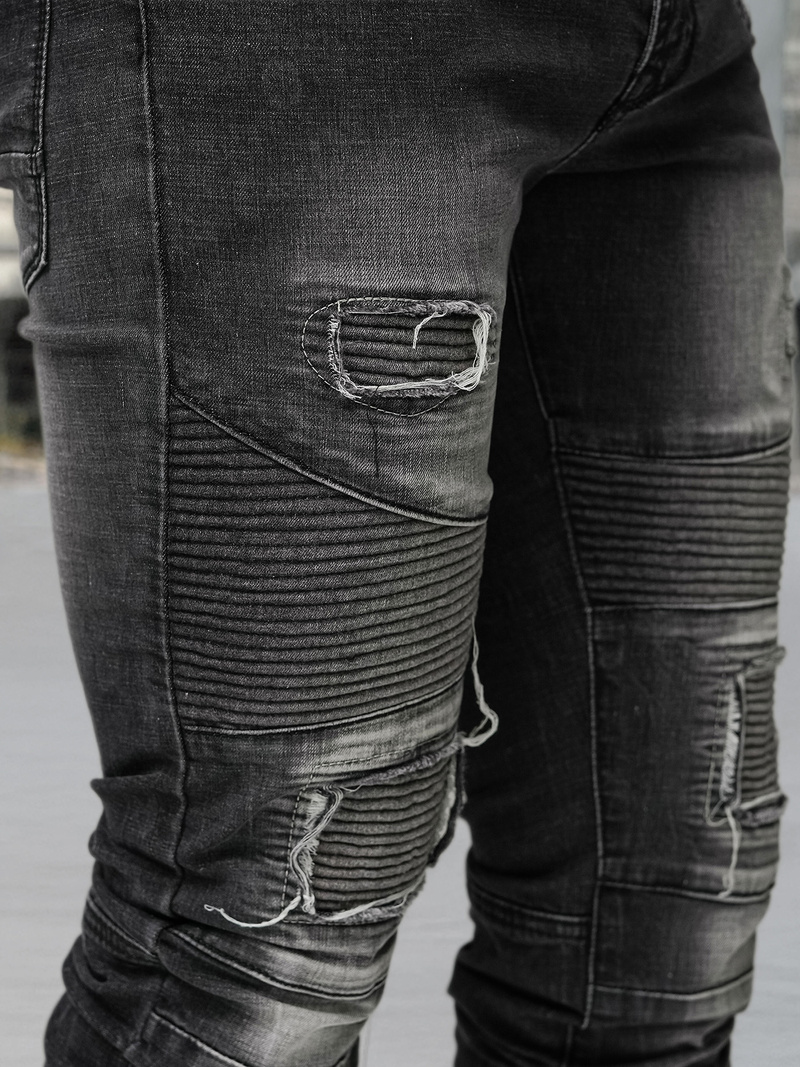 Férfi farmer nadrág fekete OZONEE NB/MP0142NZ