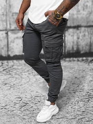 Férfi nadrág chino jogger grafit OZONEE NB/MP0202GS
