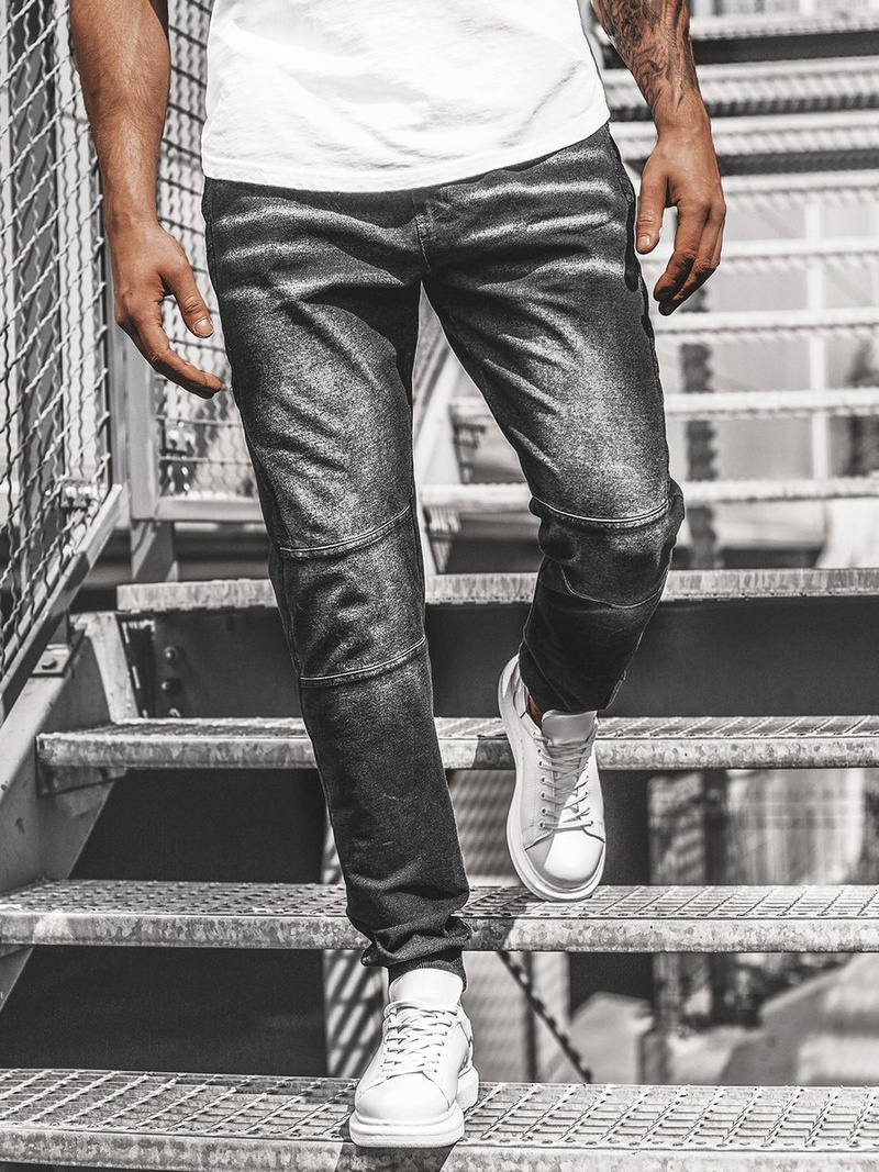 Férfi jogger farmer nadrág Fekete OZONEE JS/KK1021