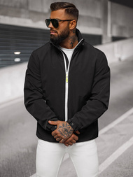 Férfi kapucnis softshell kabát fekete OZONEE JS/5M3105/392Z