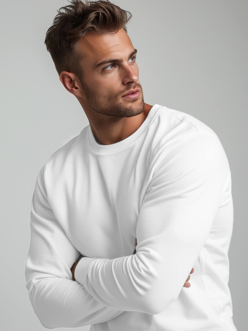 Férfi Melegítő Felső Fehér OZONEE JS/2001-10Z