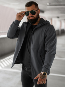 Férfi softshell kabát grafit OZONEE JS/27B6529/5Z