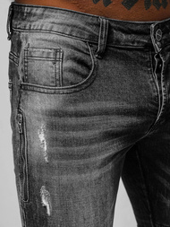 Férfi farmer nadrág Fekete OZONEE NB/MP007NZ