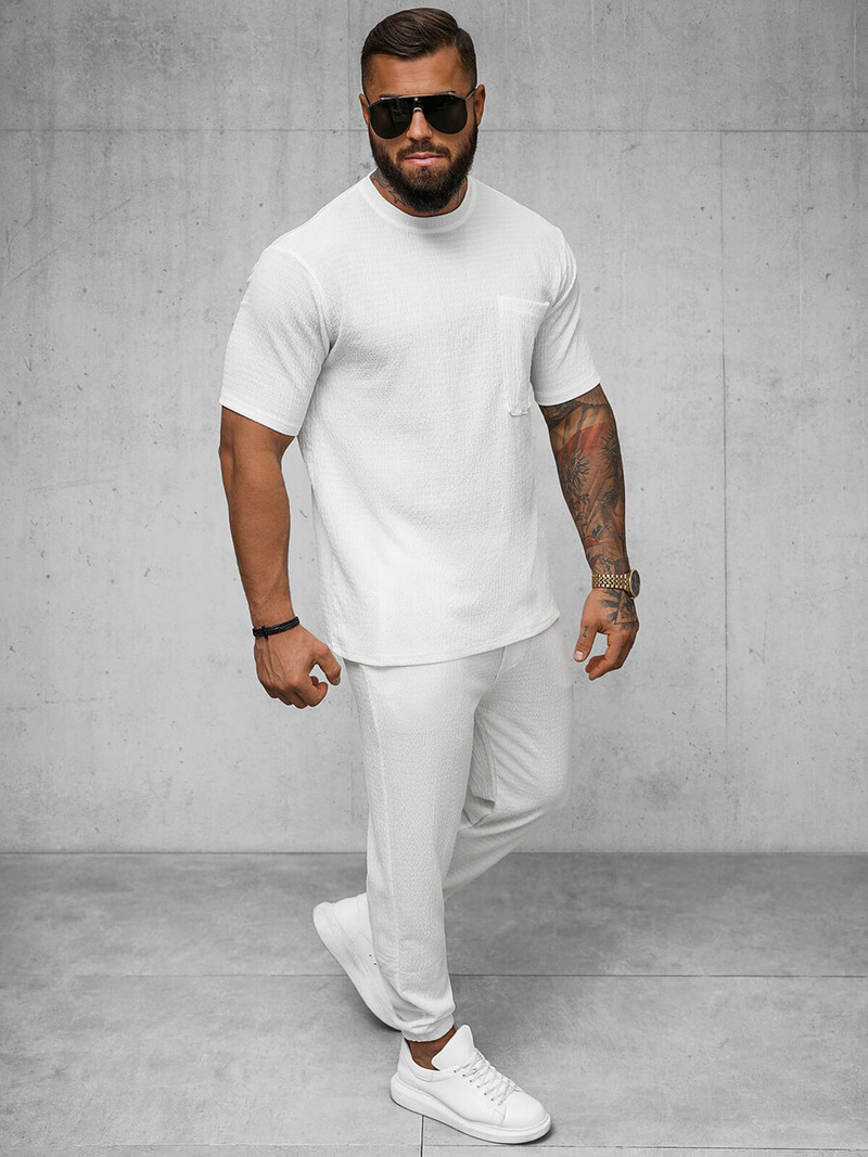 Férfi Póló Fehér OZONEE O/Y960T