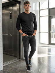 Férfi farmer nadrág fekete OZONEE O/JK2918Z