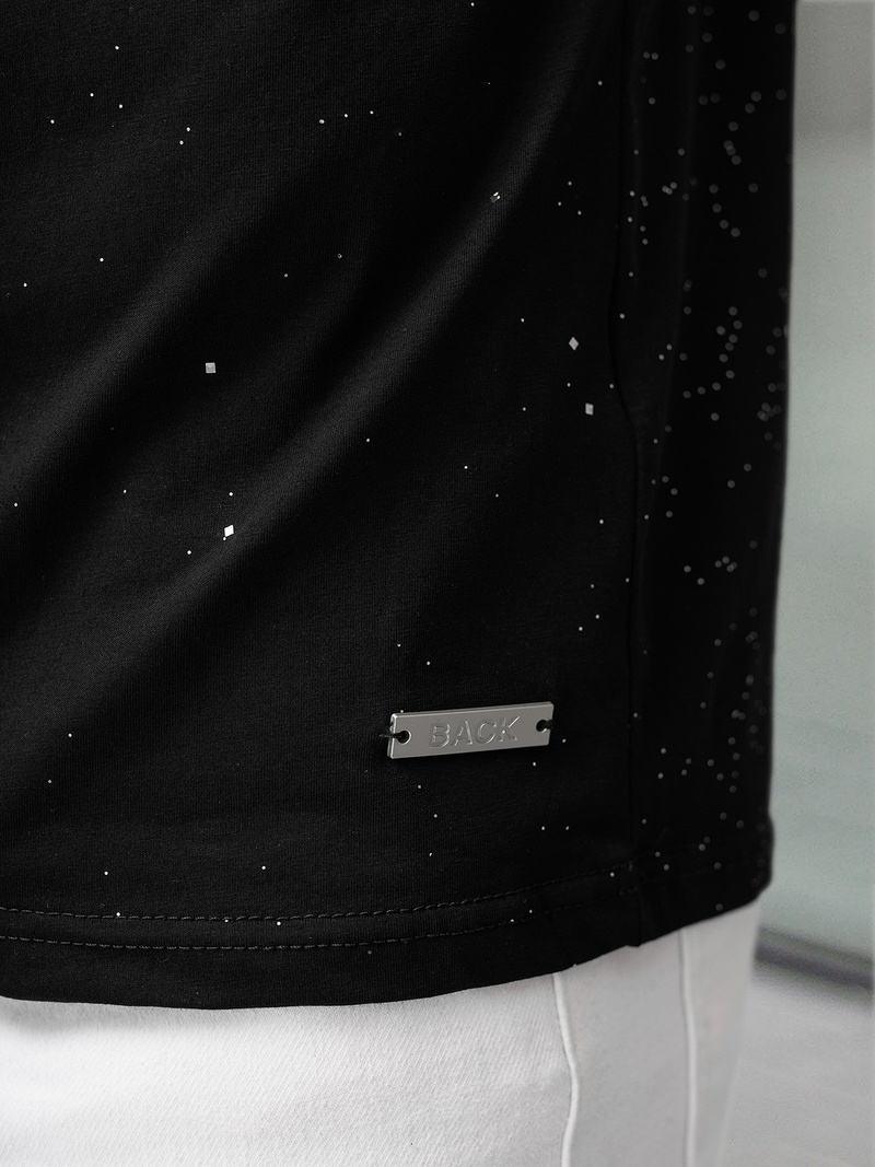 Férfi Póló Fekete OZONEE O/QQ1390