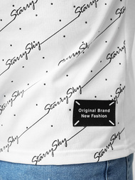 Férfi Póló Fehér OZONEE O/QQ1323