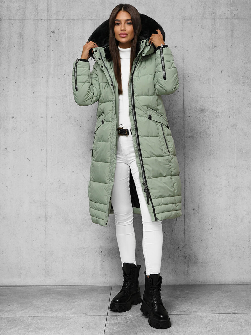 Női téli kabát mentol OZONEE O/W377