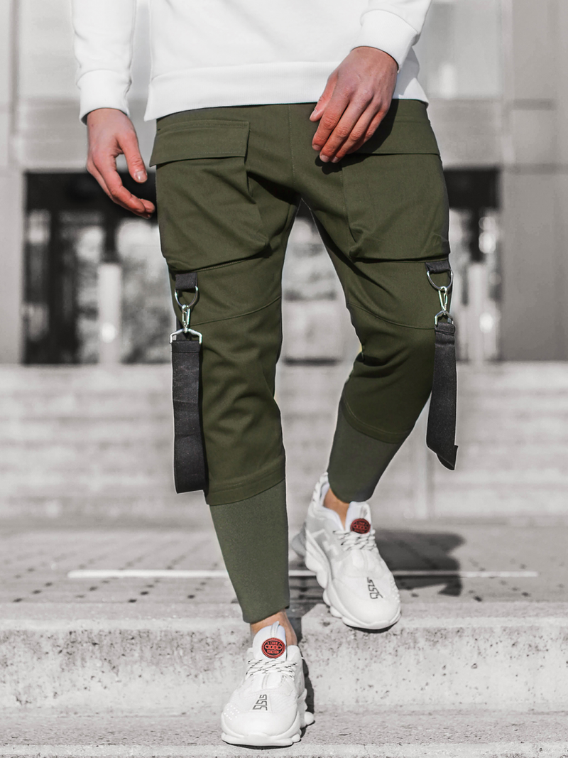Férfi nadrág jogger Khaki OZONEE G/11133