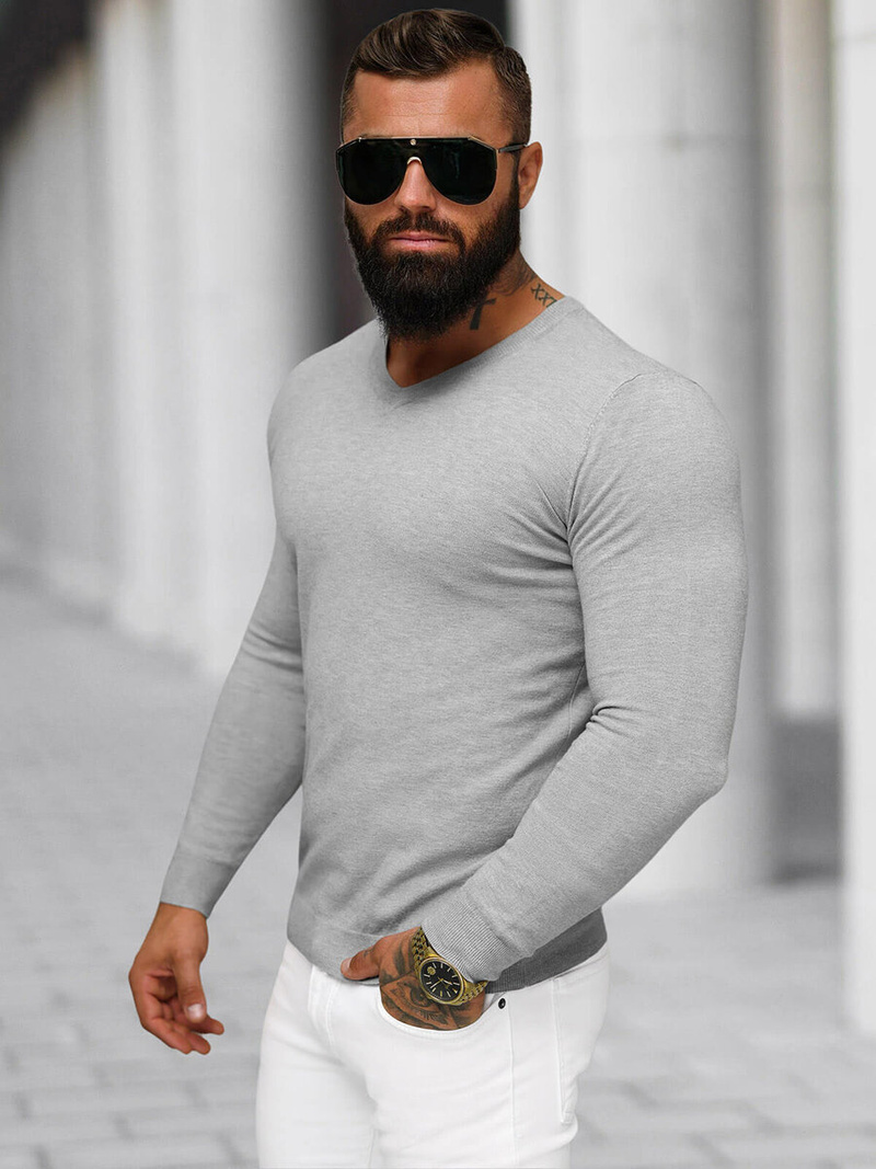 Férfi Pulóver Szürke OZONEE NB/MMB601/2Z