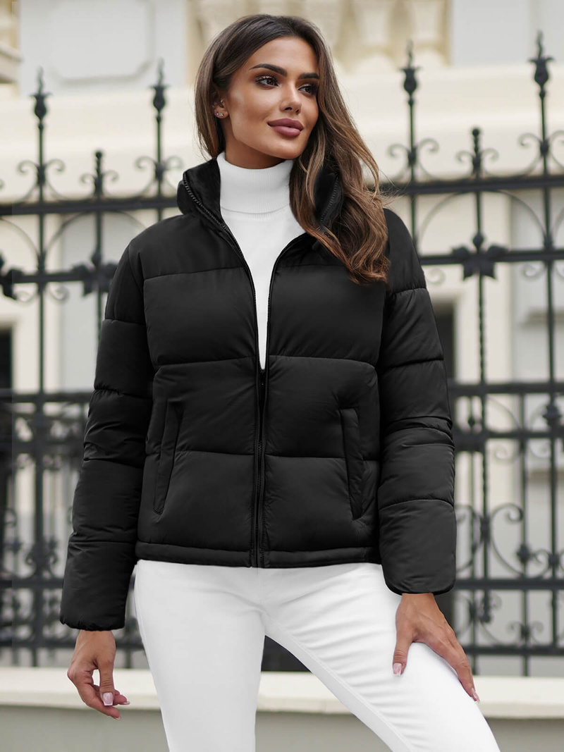 Női kabát fekete OZONEE JS/16M9107/392Z