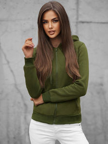 Női kapucnis pulóver Khaki OZONEE JS/W03Z