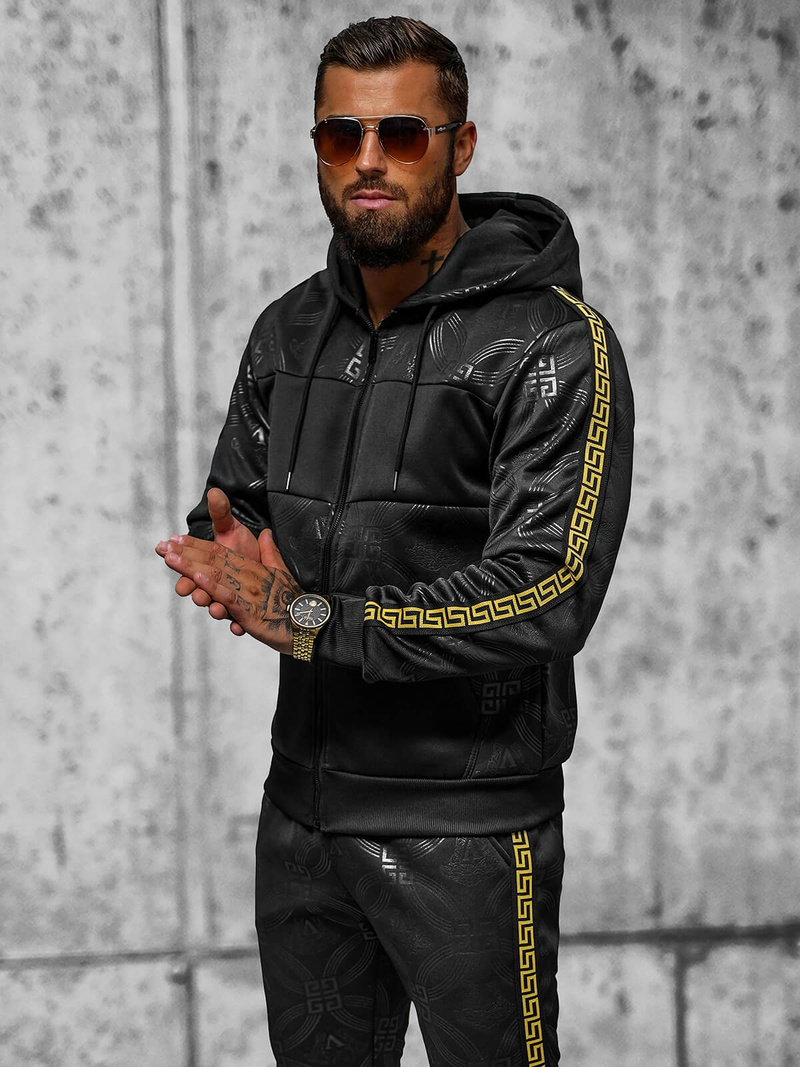 Férfi Szabadidő Együttes Fekete OZONEE JS/3C555