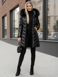 Női téli kabát fekete OZONEE JS/16M9100/392Z