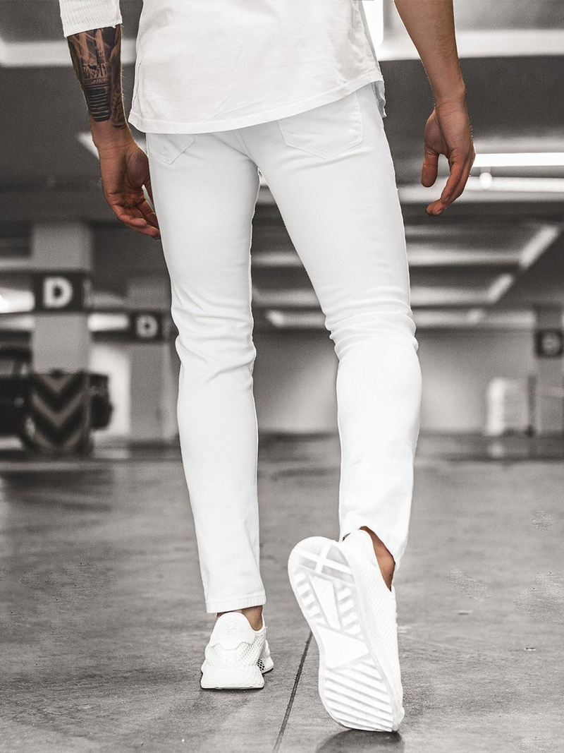 OZONEE B/8021 Férfi nadrág nadrág Fehér