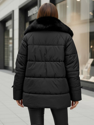 Női téli kabát fekete OZONEE JS/16M9185/392Z