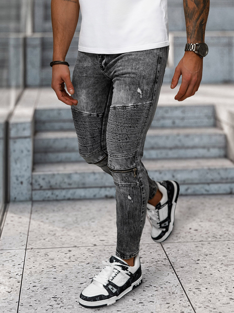 Férfi farmer nadrág fekete OZONEE NB/MP0069N