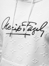 Férfi kapucnis felső fehér OZONEE JS/3B572