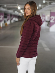 Női kabát bordó OZONEE JS/16M9103/01Z